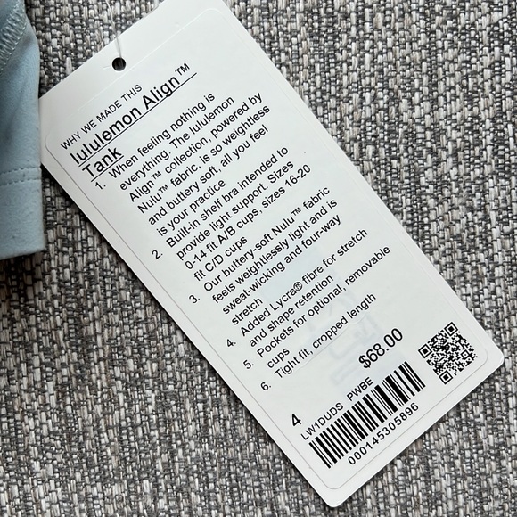 Lululemon Align Tank Womens Size 4 - Picture 3 of 3